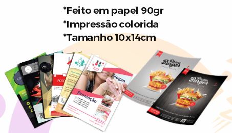 Planfletos baixa tiragem 90g